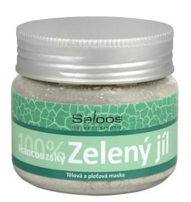Saloos Green Clay zelený jíl tělová a pleťová maska (100% French) 80 g